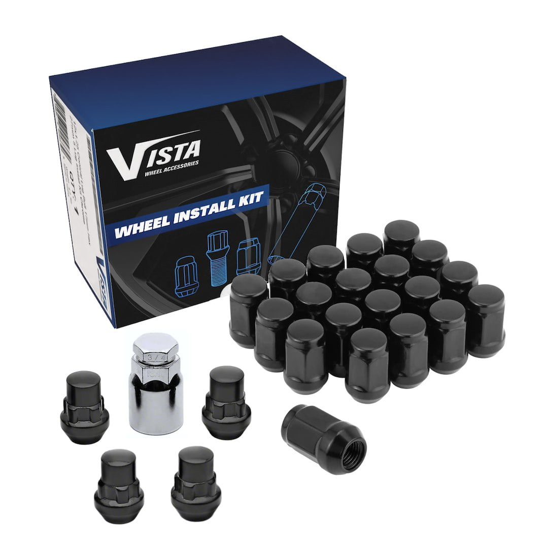 1/2 Bulge Acorn Closed 5 Lug Kit Bl