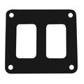 Pacer Switch Panel - 2 Switch &amp; 1 Row - 3" x 2.75" - Black Powder Coated Aluminum