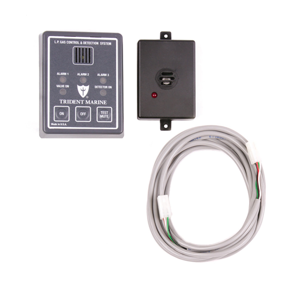 Trident Marine 12/24V Full Detection Panel w/Gas Detector &amp; 10' Quick Cable - Solenoid Not Included