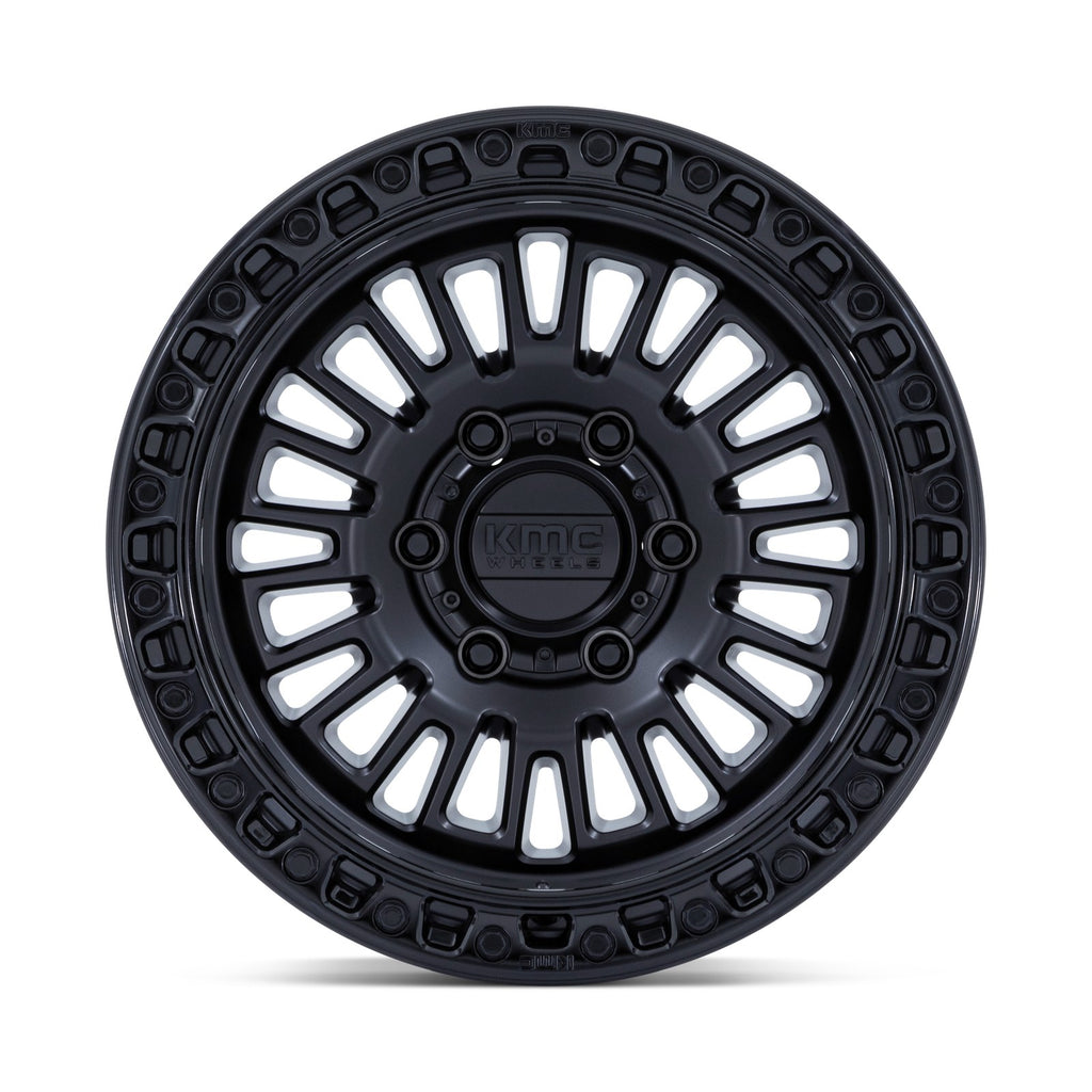 KMC Aztec 17X8.5 6X4.5 66 +25 M-Blk Gb-LP