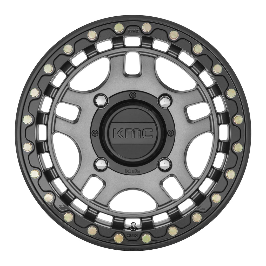 KMC Powersports RECON UTV BL 15X7 4X137 G-MTL BLK-RG +38