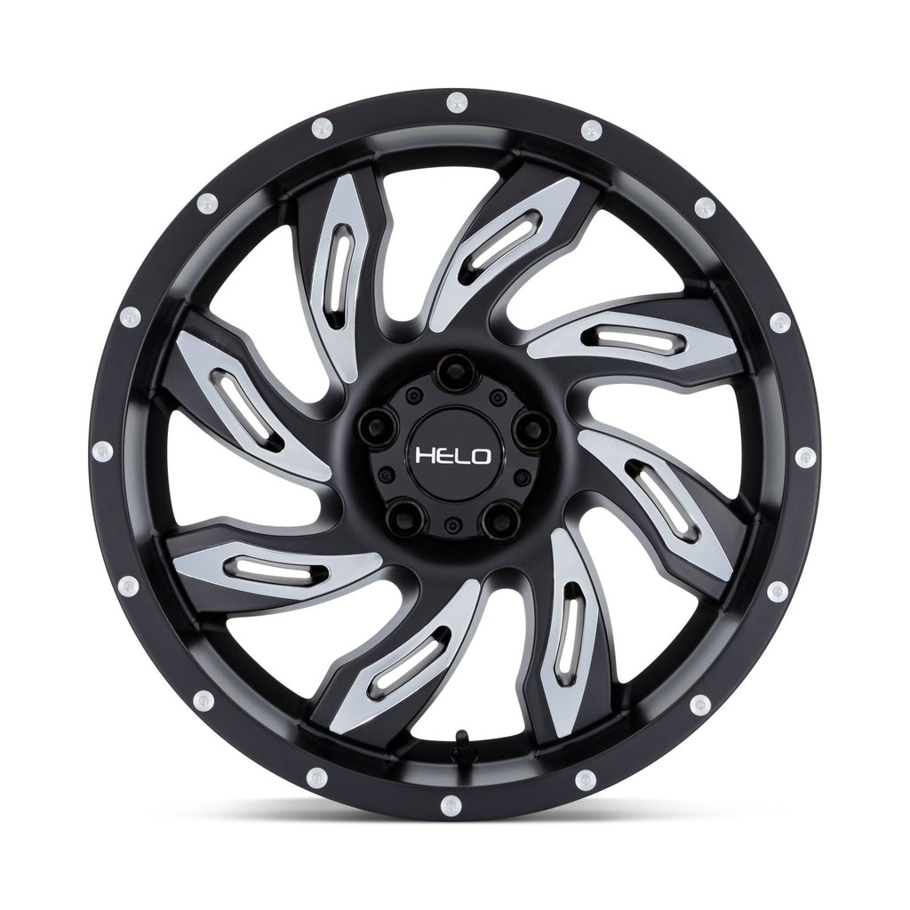 Helo HE1821 14X6 5X4.5 -6 G-Blk-Mch (No Cap)