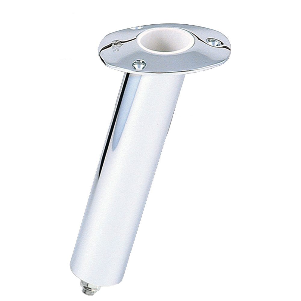 Lee's 15&deg; Stainless Steel Swivel Base Flush Mount Rod Holder - Extra Long Tube 2.25" OD X 14.5" Tube