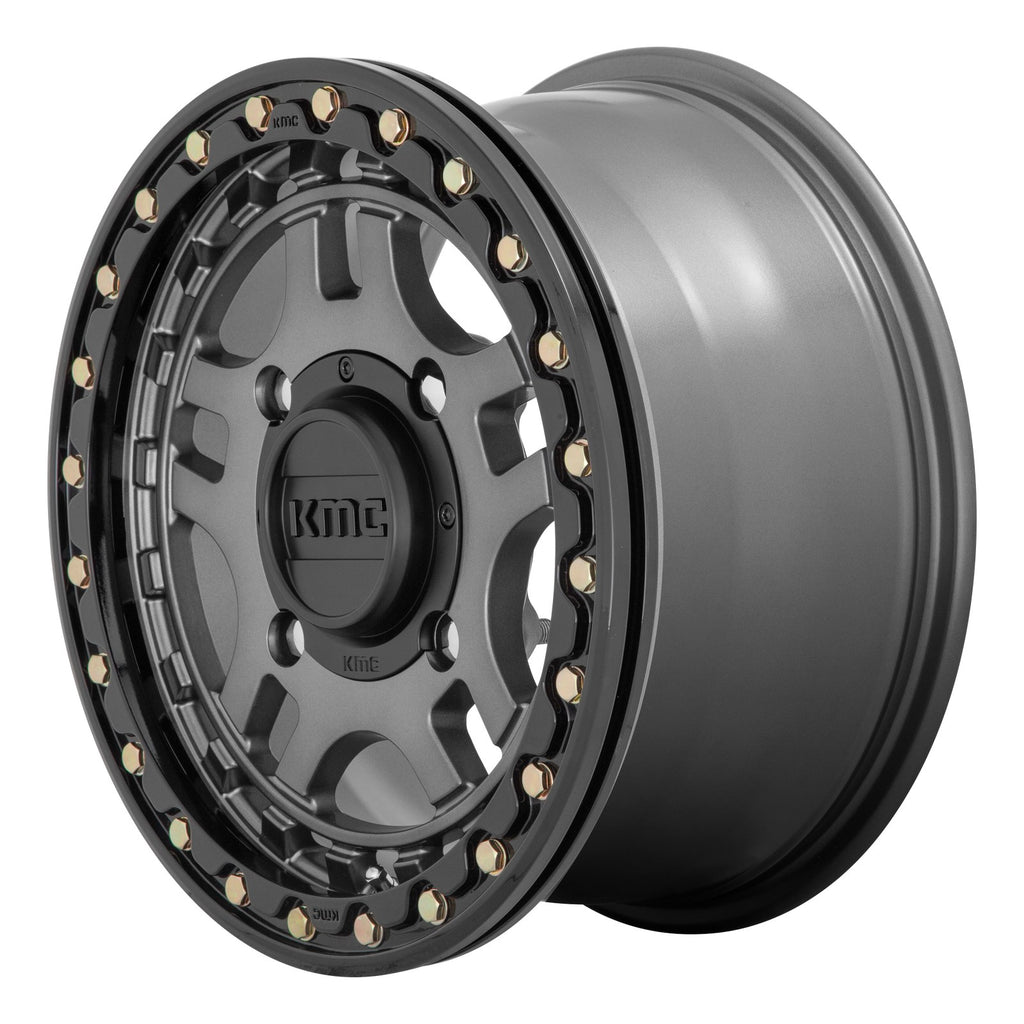 KMC Powersports RECON UTV BL 15X7 4X137 G-MTL BLK-RG +38