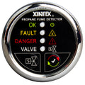 Fireboy-Xintex Propane Fume Detector w/Plastic Sensor &amp; Solenoid Valve - Chrome Bezel Display