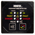 Fireboy-Xintex Propane Fume Detector &amp; Alarm w/2 Plastic Sensors &amp; Solenoid Valve - Square Black Bezel Display
