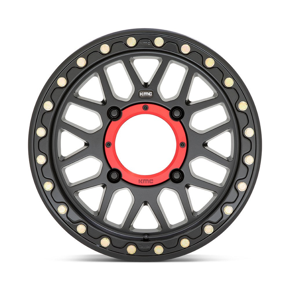 KMC Powersports GRENADE UTV BL 14X7 4X110 S-BLK 38MM