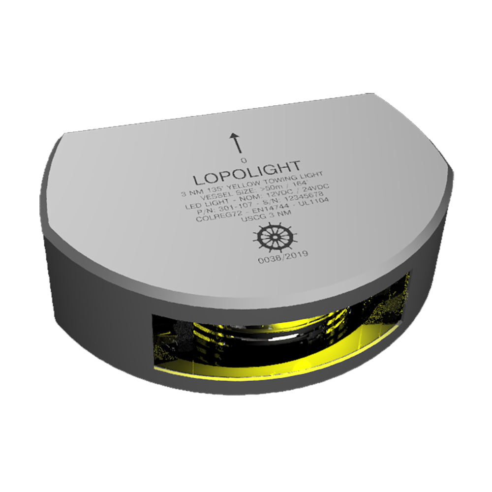 Lopolight Series - Stern Towing Light - 3nm - Vertical Mount - Amber - Housing