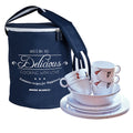 Marine Business Melamine Tableware Set &amp; Basket - REGATA - Set of 24