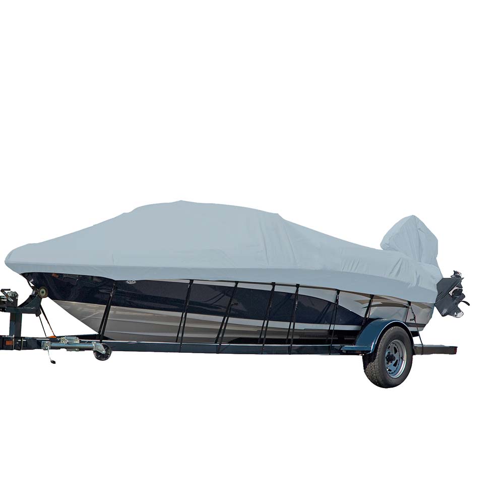 Carver Sun-DURA&reg; Styled-to-Fit Boat Cover f/22.5' V-Hull Runabout Boats w/Windshield &amp; Hand/Bow Rails - Grey