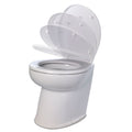 Jabsco Deluxe Flush 14" Angled Back Freshwater Electric Marine Toilet W/solenoid Valve &amp; Soft Close Lid