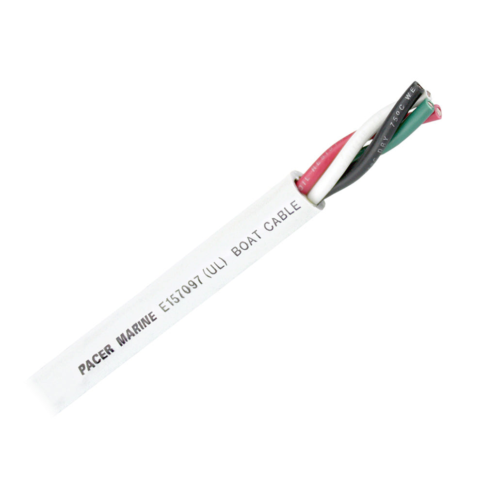 Pacer Round 4 Conductor Cable - 1000' - 14/4 AWG - Black, Green, Red &amp; White