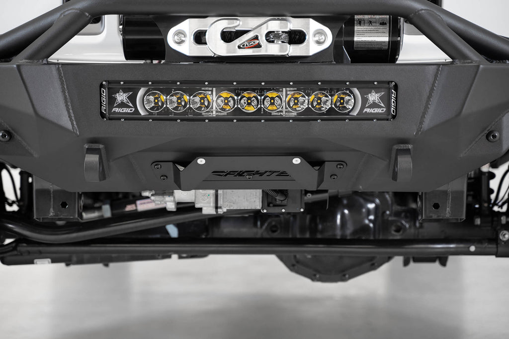 2007+ Jeep JL JLU JT Wrangler , Gladiator Stealth Fighter Front Bumper Addictive Desert Designs License Plate Bracket