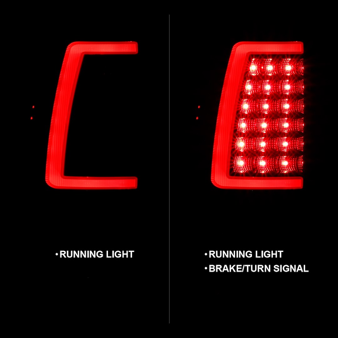 LED Taillights Plank Style  Black W