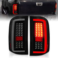 LED Tail Lights W/ Light Bar Black