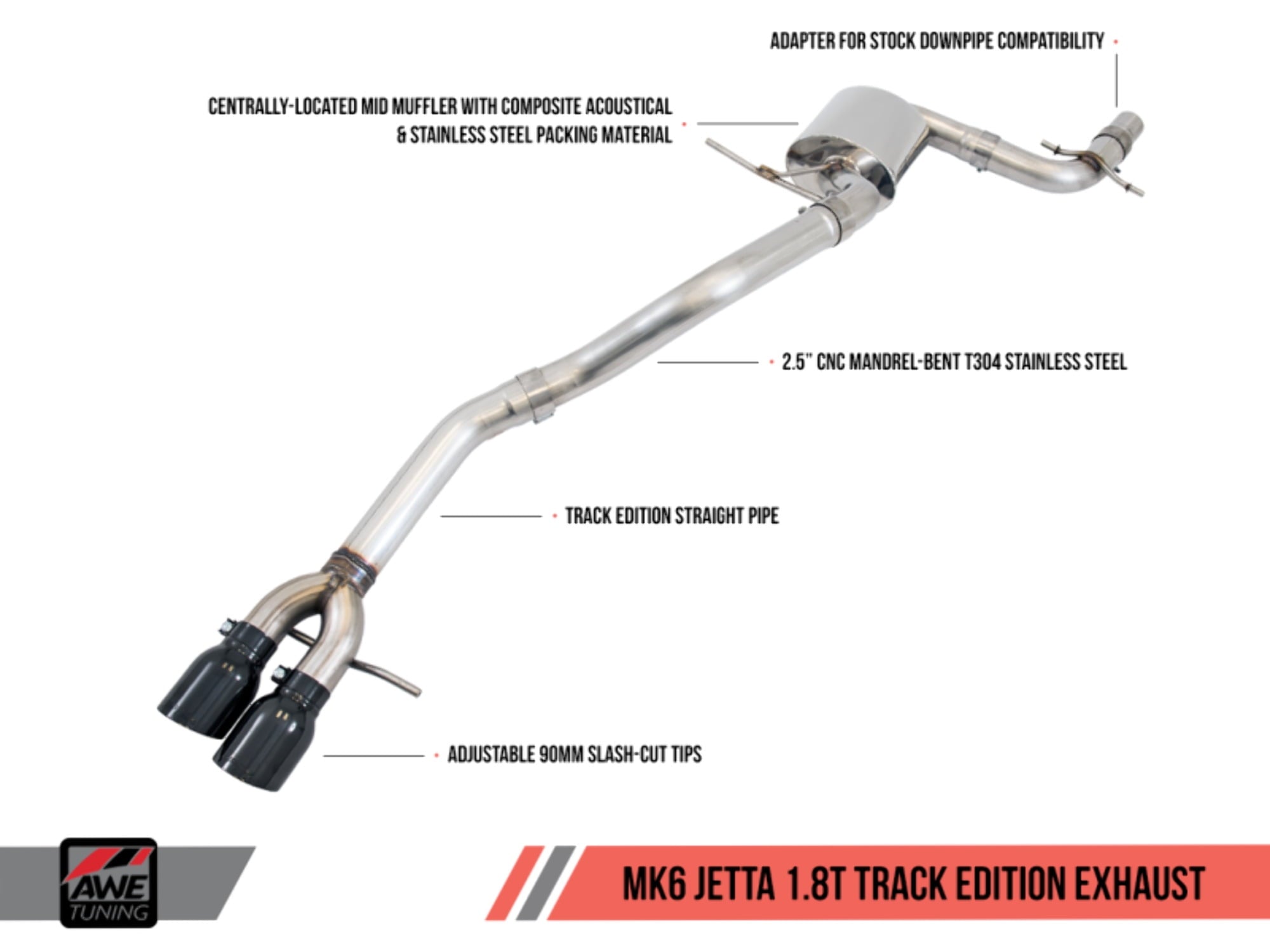 Track Edition Exhaust  MK6 Gli 2.0T