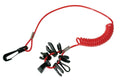 Airhead Red Plastic Boat Kill Switch Keys with Lanyard 7 Count