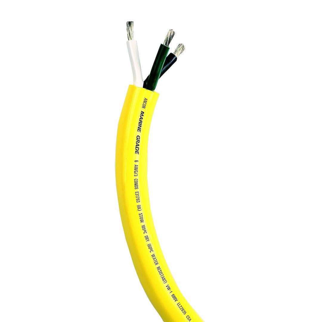 Shore Power Cord  10/3 Stow  Yellow