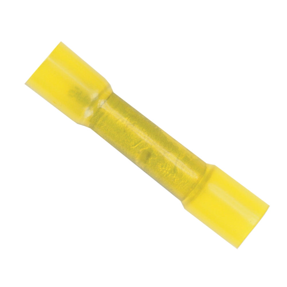 Ancor 309299 Yellow 12-10 Wire Range Heat Shrink Butt Connectors - 100 Pack