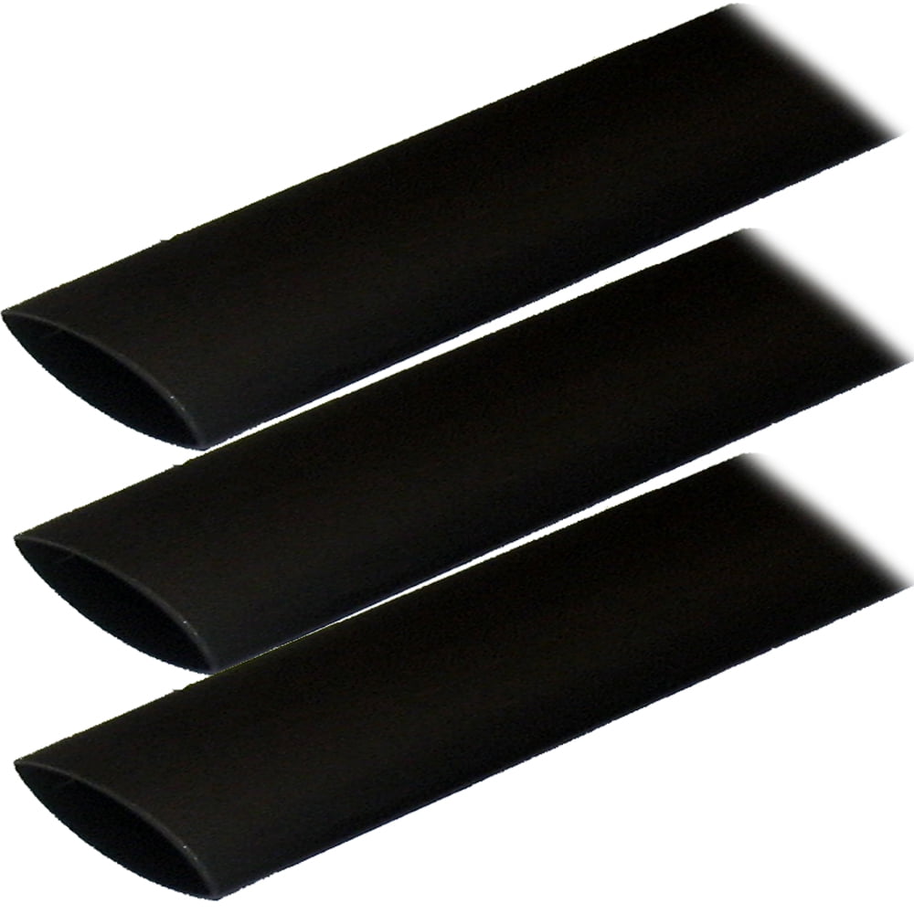 Ancor 307124 Marine Grade Electrical Adhesive Lined Heat Shrink Tubing (1-Inch Diameter, 12-Inches Long, Black, 3-Pack)
