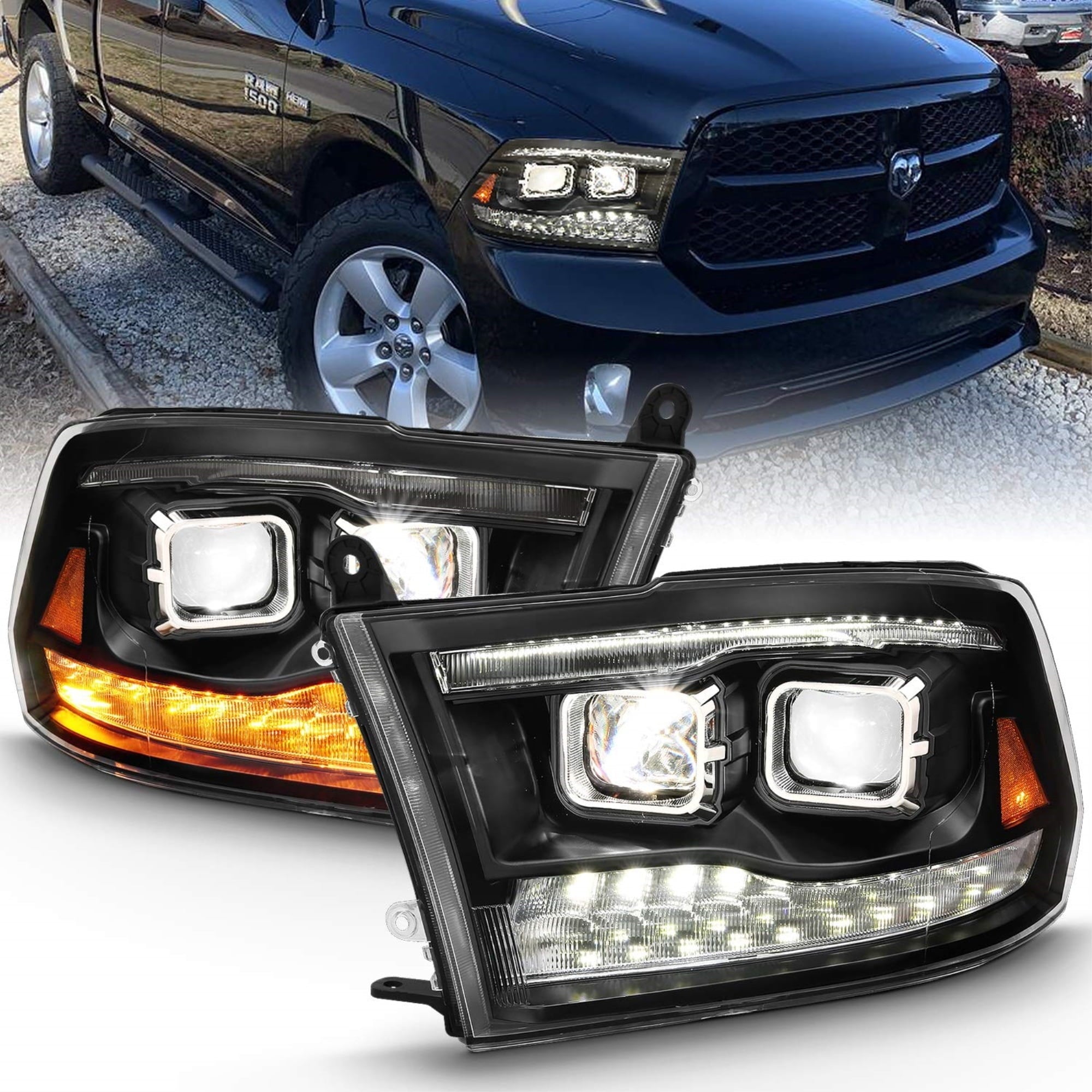 LED Hl Ram 1500-3500 Black 09-18