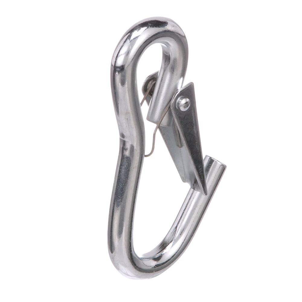 Attwood 7653L3 Utility Snap Hook, Zinc-Plated Steel, Spring-Loaded Closure, Light-Duty, 4 Inches Long, -Inch Ring Diameter