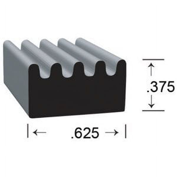 .375 X .625 X 50' Ribbed Epdm