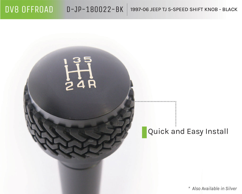 Jeep TJ 5-Speed Shift Knob Black