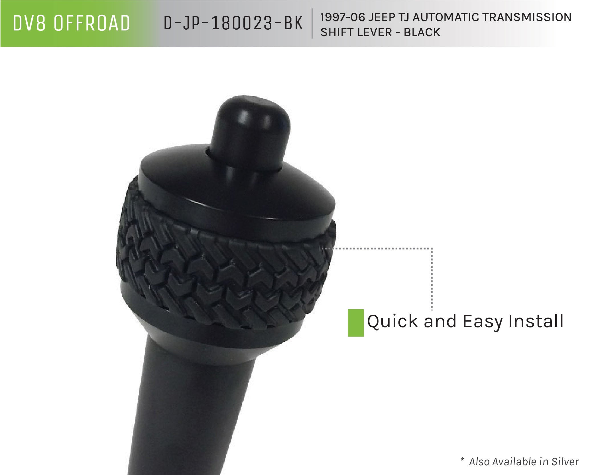 Jeep TJ Automatic Transmission Shift Lever Black