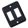 Double Switch Plate Black