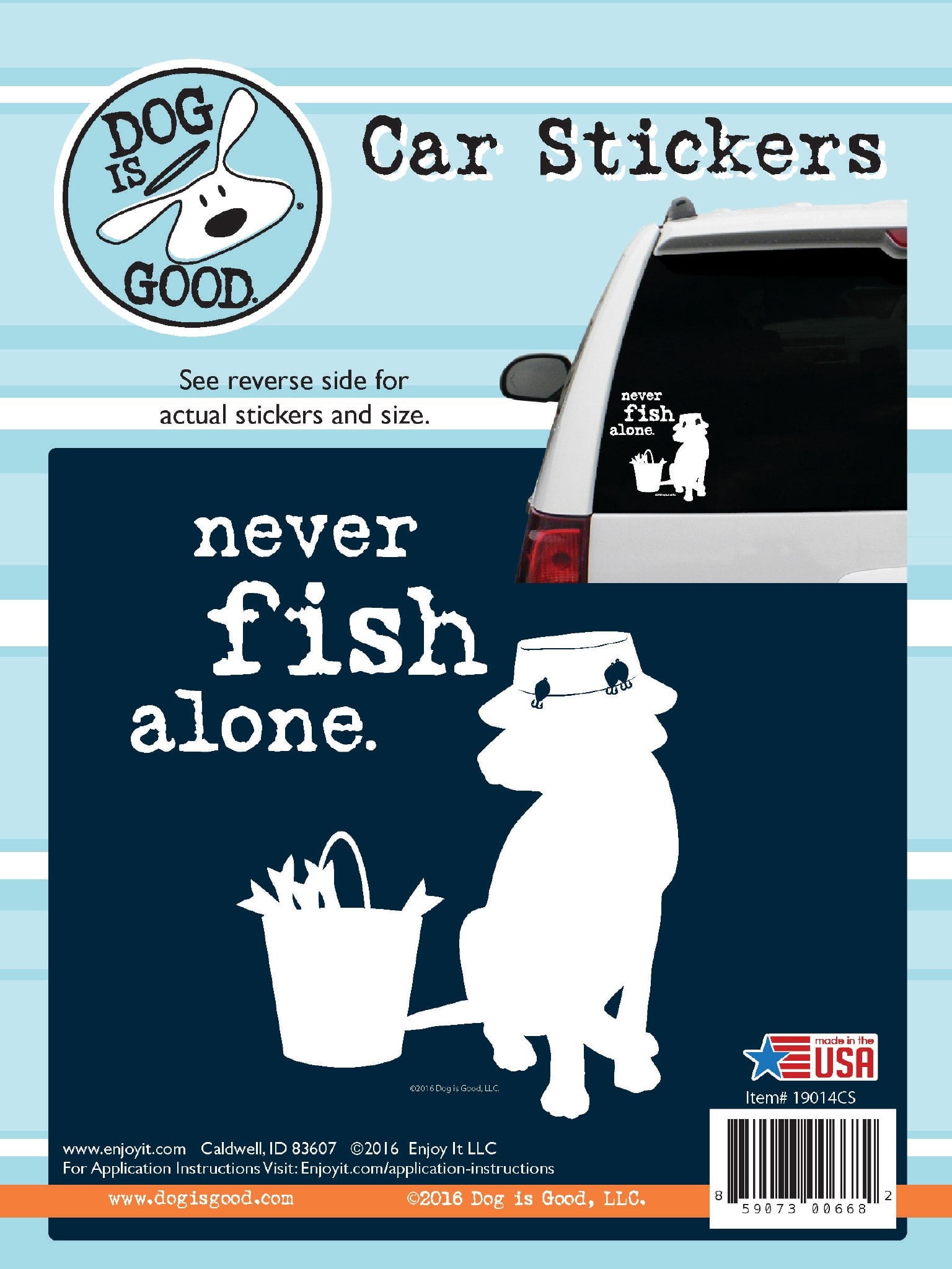 Stickr Nvr Fish Alone Ea