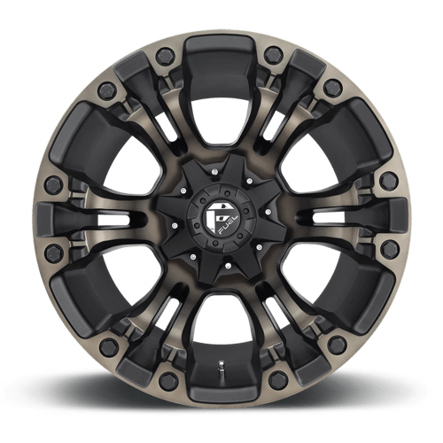 Fuel 1PC VAPOR 18X9 8X6.5 125 M-BLK DT -12