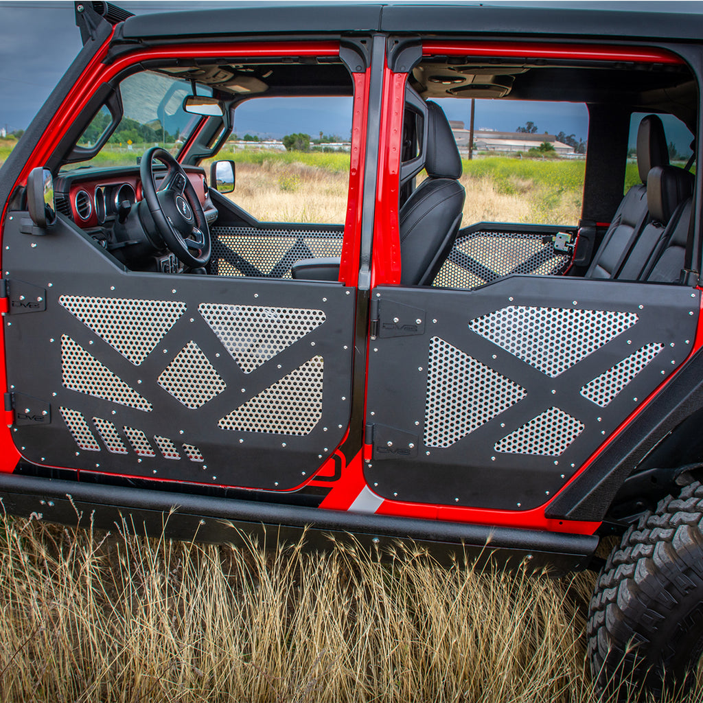 Jeep JL & JT Half-Doors With Aluminum Mesh