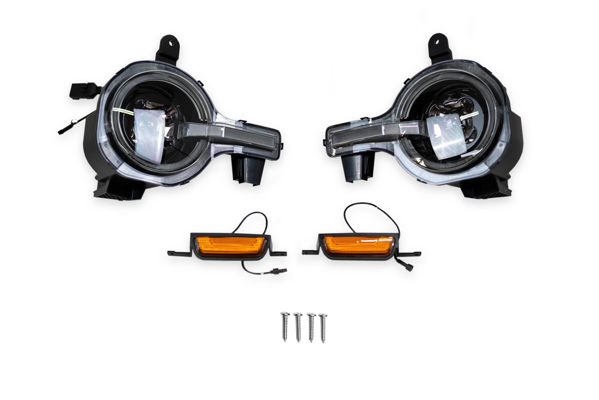 2021-2025 Ford Bronco Black Headlights