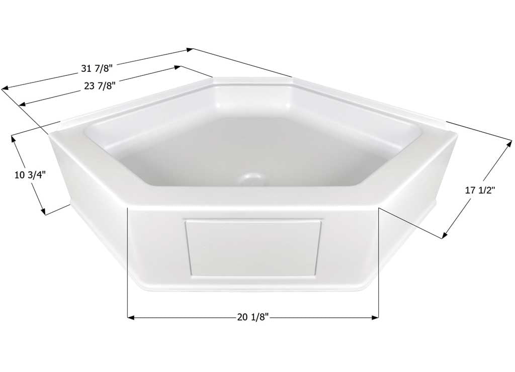 Shower Pan  NSB3232-PW