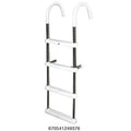 4-Step Gunwale Hook Ladder 7" Stainless