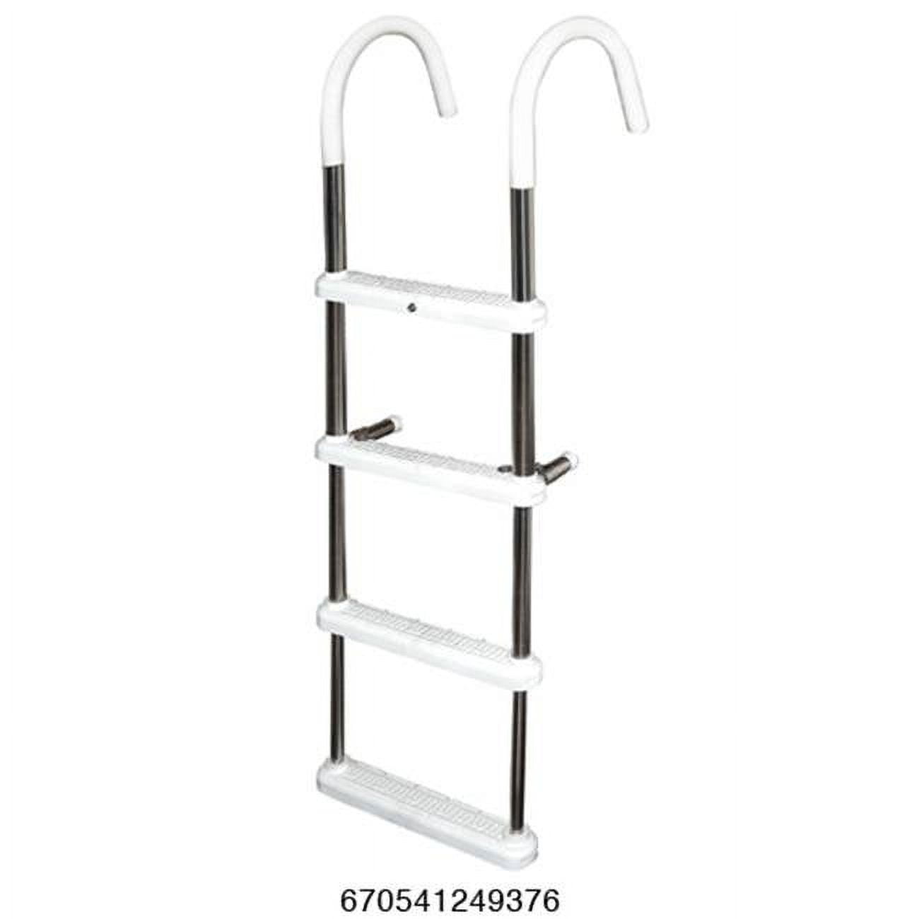 4-Step Gunwale Hook Ladder 7" Stainless