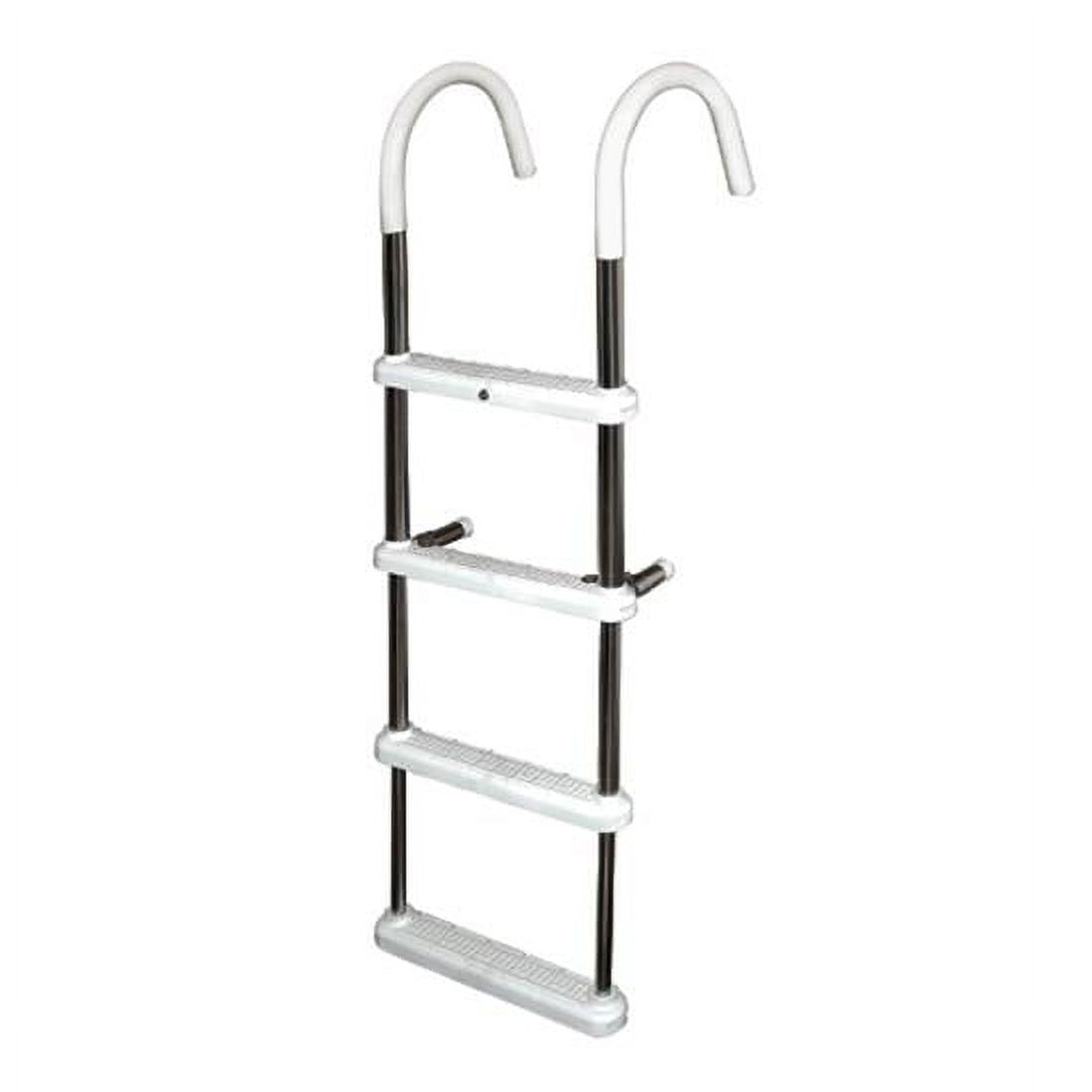 4-Step Gunwale Hook Ladder 7" Aluminum