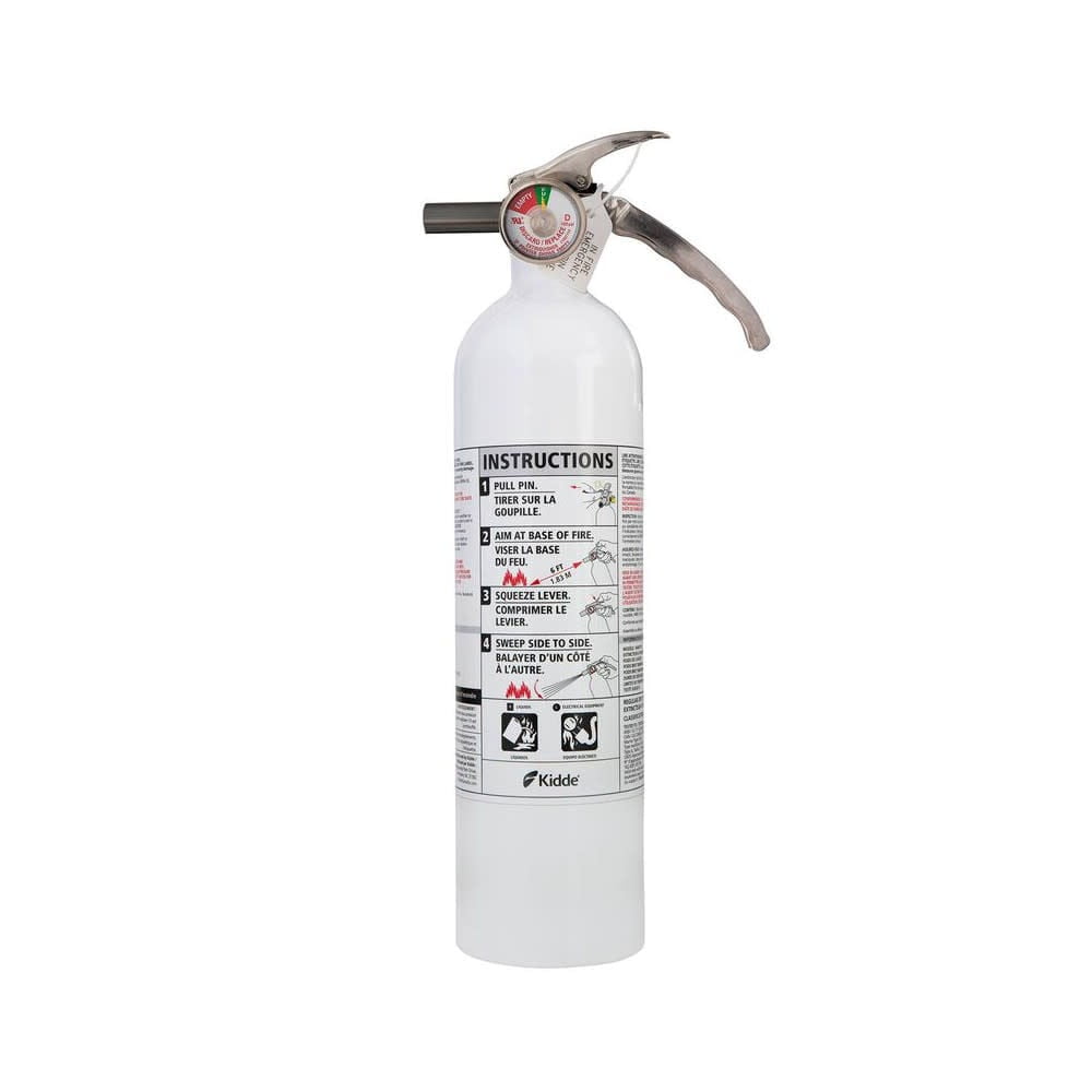 Kidde 2.5 lb ABC Mariner Extinguisher MAR110 w/ Metal Valve & Plastic Strap Bracket (Disposable)
