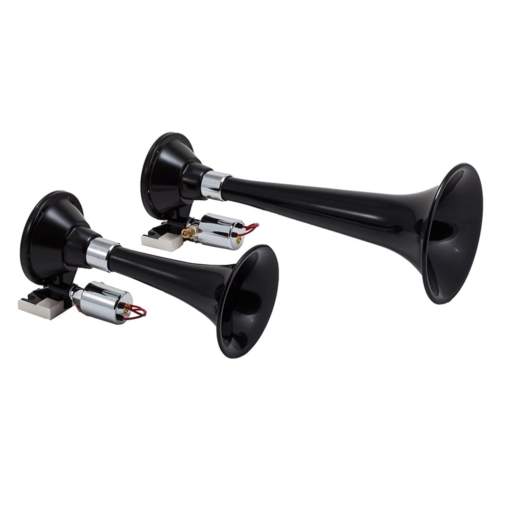Black Dual Train Horn