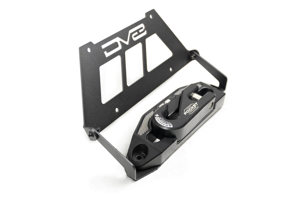 Fairlead Mounted Flip-Up License Plate Bracket