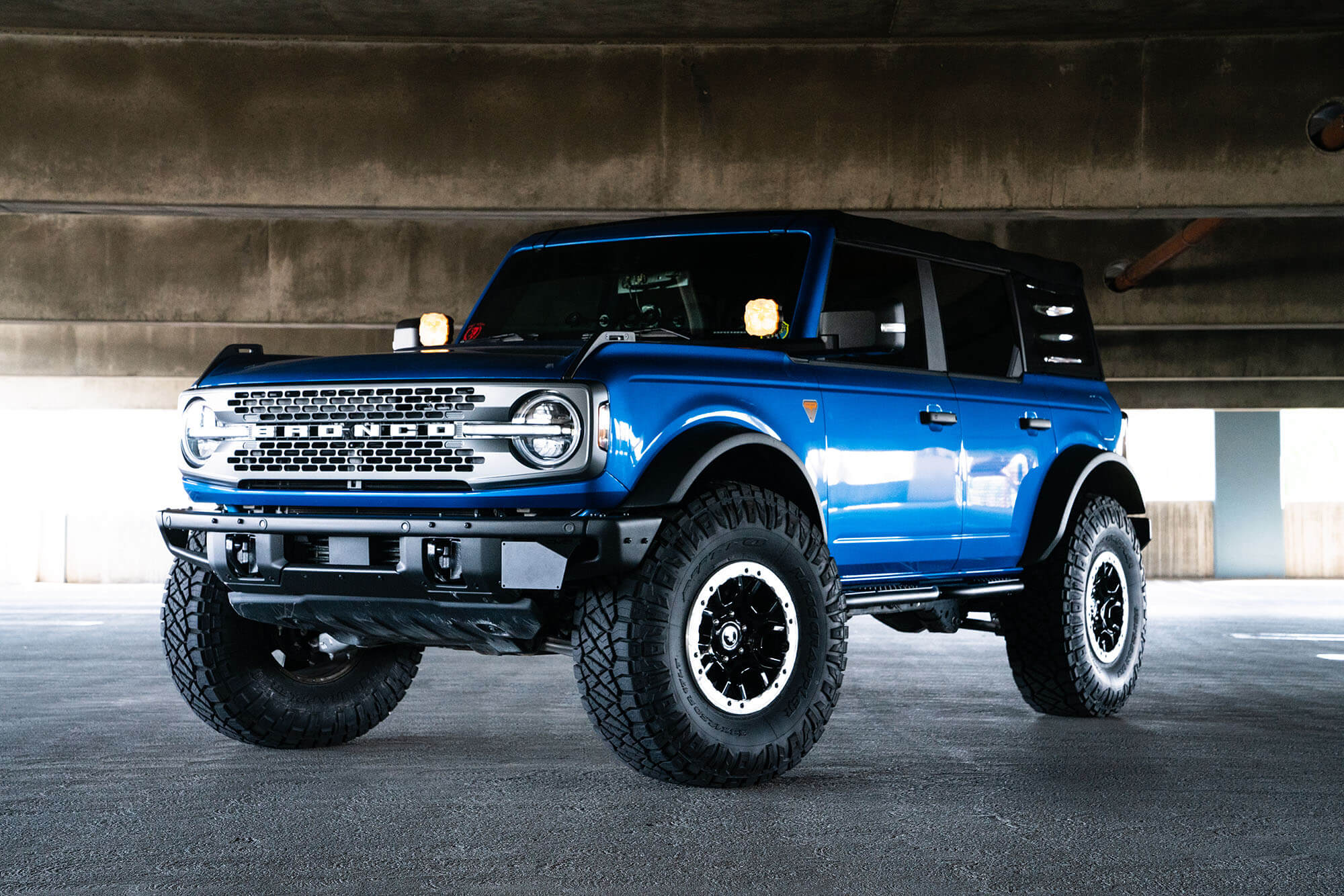 Ford Bronco Factory Front Bumper License Relocation Bracket Side