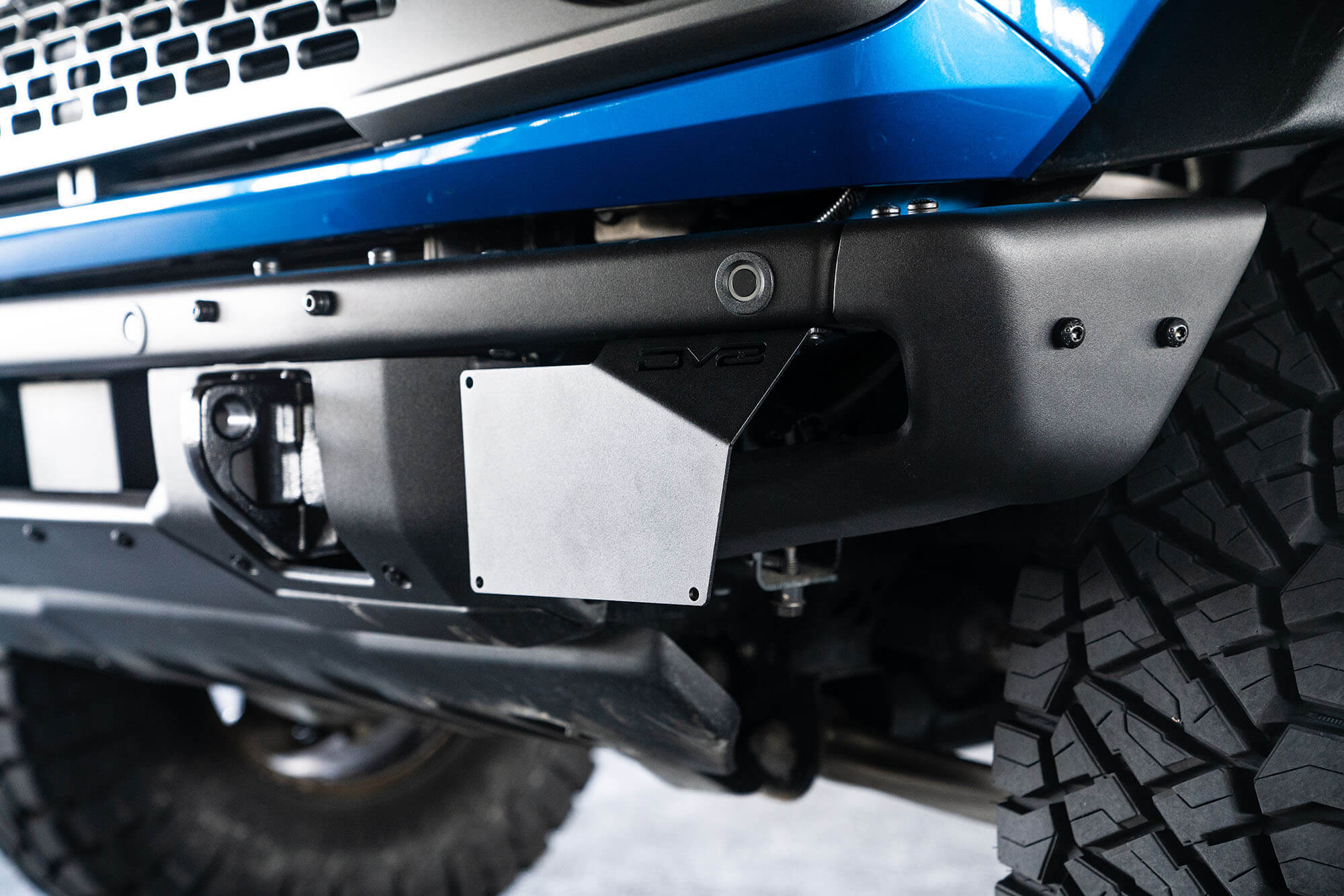 Ford Bronco Factory Front Bumper License Relocation Bracket Side