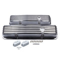 Cast Alum V/C Polished Finned SBC 2