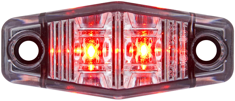 LED Mark W/ Clear Lens;mini;red