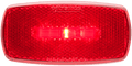 One LED Mark Light;oval;blk Bse;red