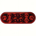 Led Red 6" Oval Tail Light W/Grommet