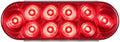 6' Oval 10 LED Tail;male Wther Plug