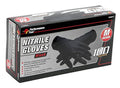 Blk Nitrile Gloves 100 Med