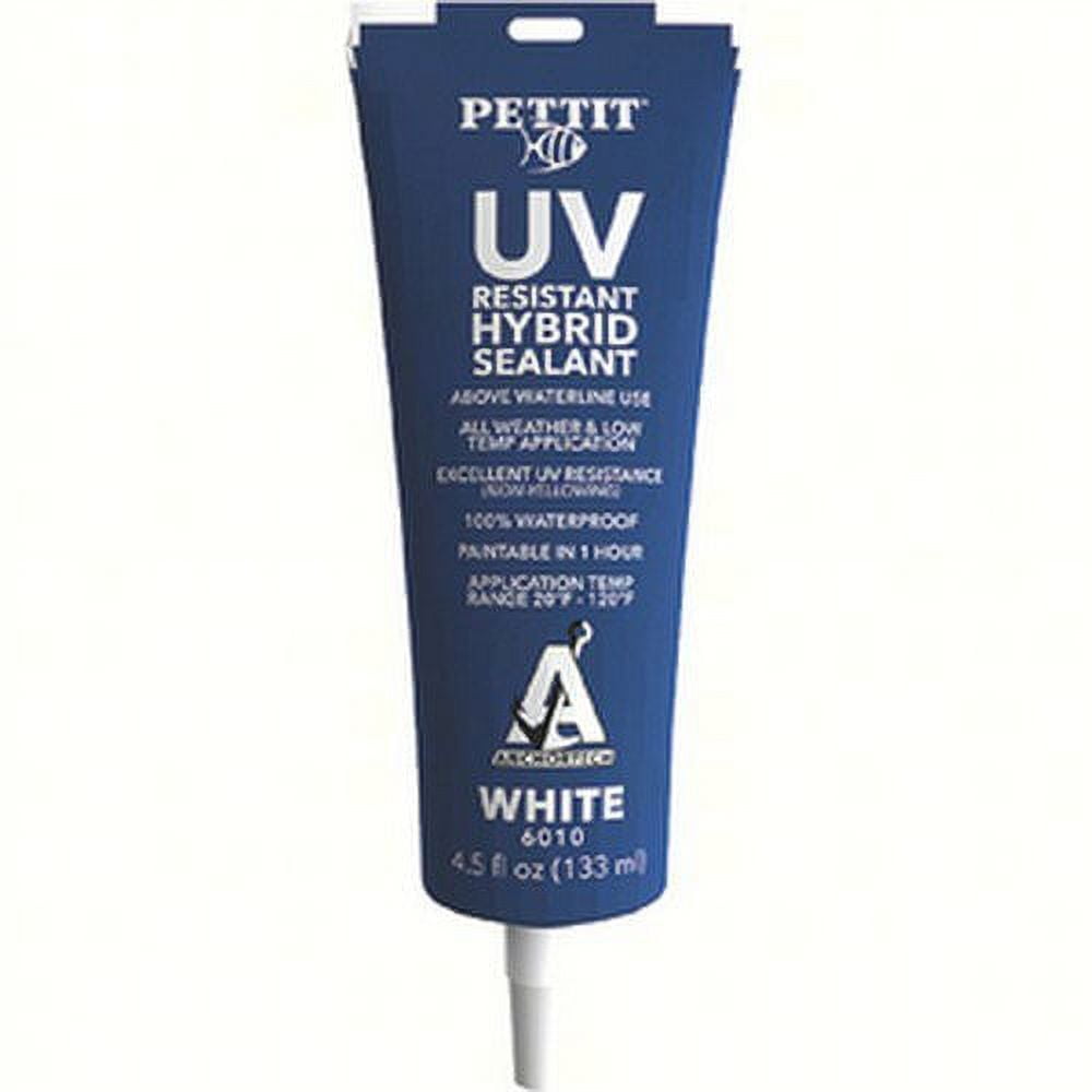 AnchorTech UV Resistant Adhesive Sealant White 4.5oz Squeeze Tube
